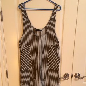 Gray and white striped jumper